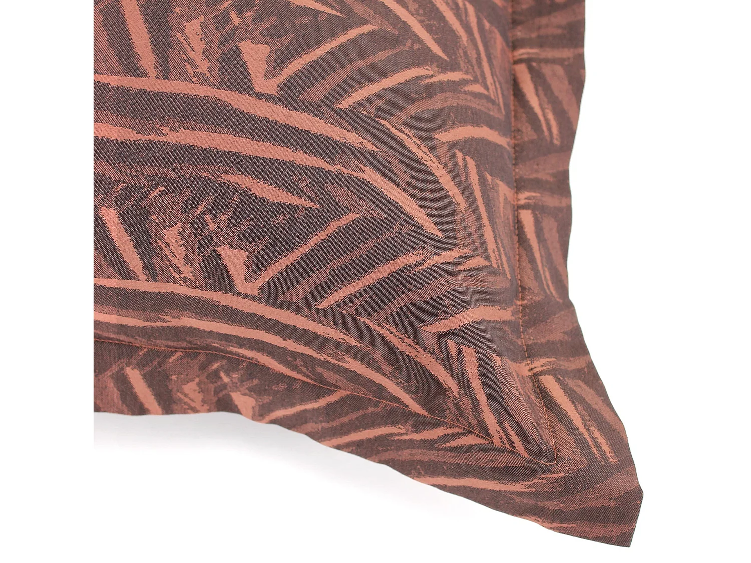 Parure de lit 260x240 cm Satin de coton OPERA Marron foncé