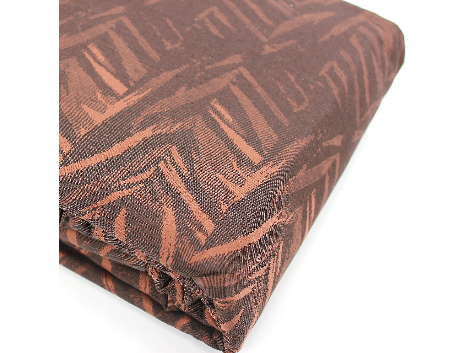 Parure de lit 260x240 cm Satin de coton OPERA Marron foncé