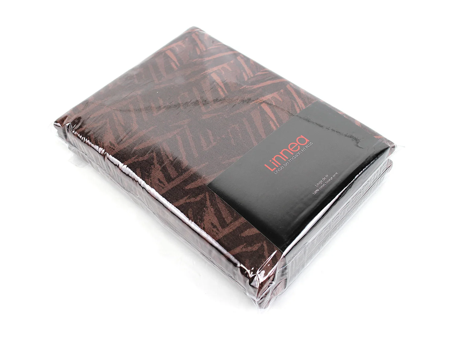 Parure de lit 260x240 cm Satin de coton OPERA Marron foncé