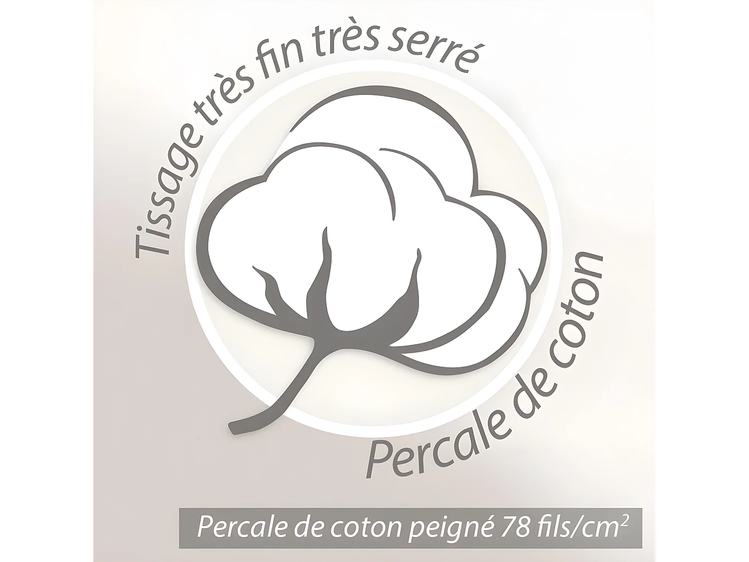 Parure de lit 300x240 cm percale coton MACASSAR Moka 3 pièces