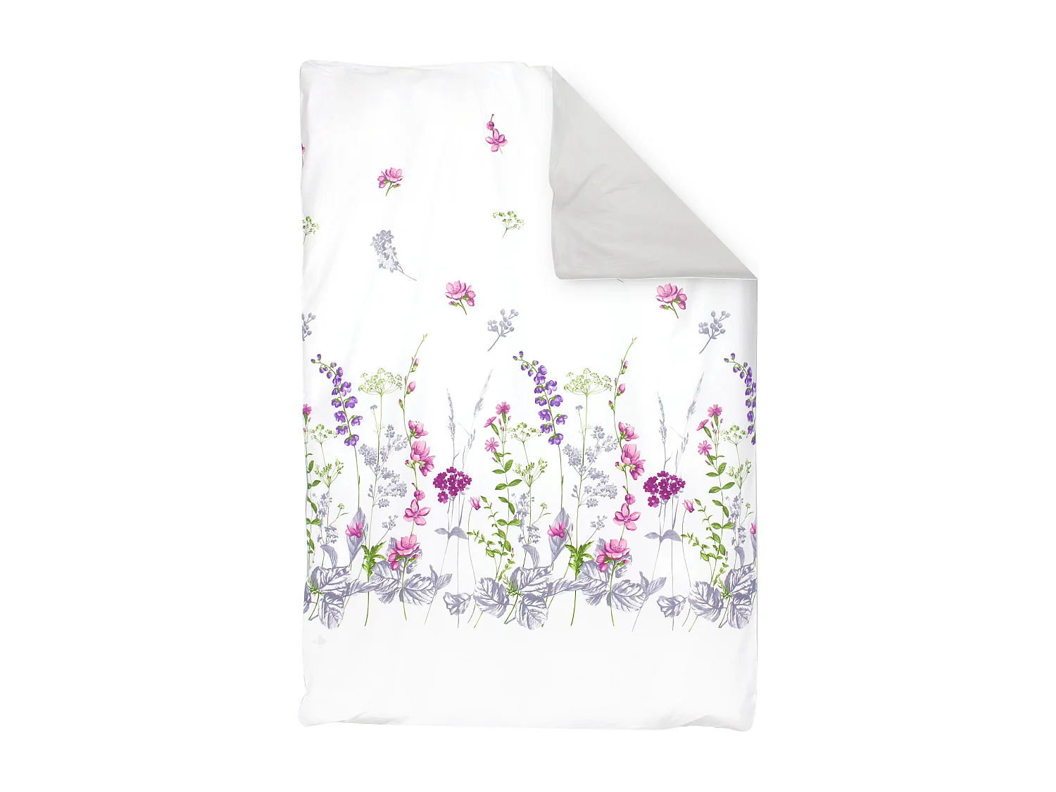 Parure de lit 140x200 cm coton PRETTY blanc