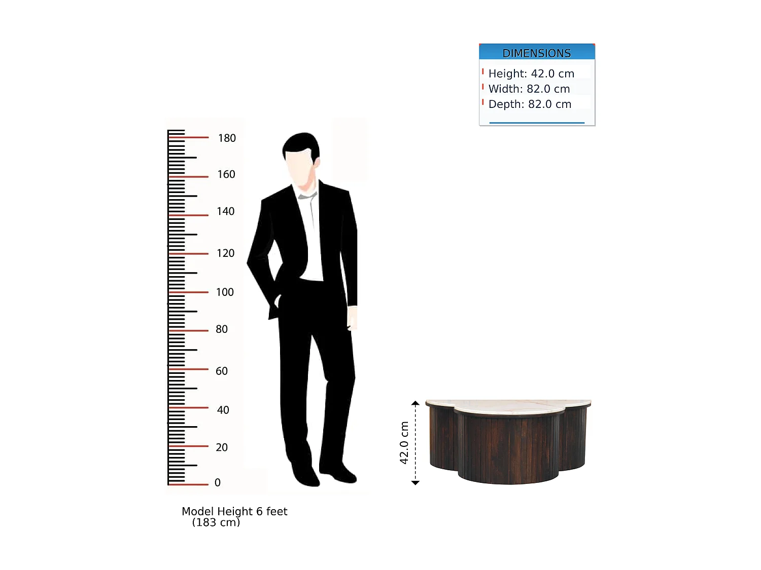 Artisan Furniture Verona Table basse en marbre