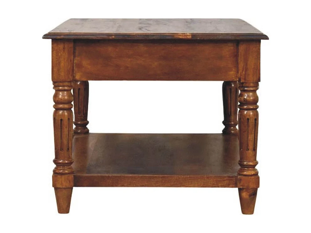 Artisan Furniture Table basse à 2 tiroirs avec pieds tournés en châtaignier