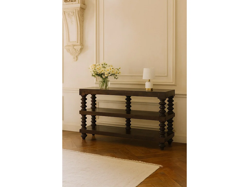 Artisan Furniture Spindle Console d'étagère en frêne carbone