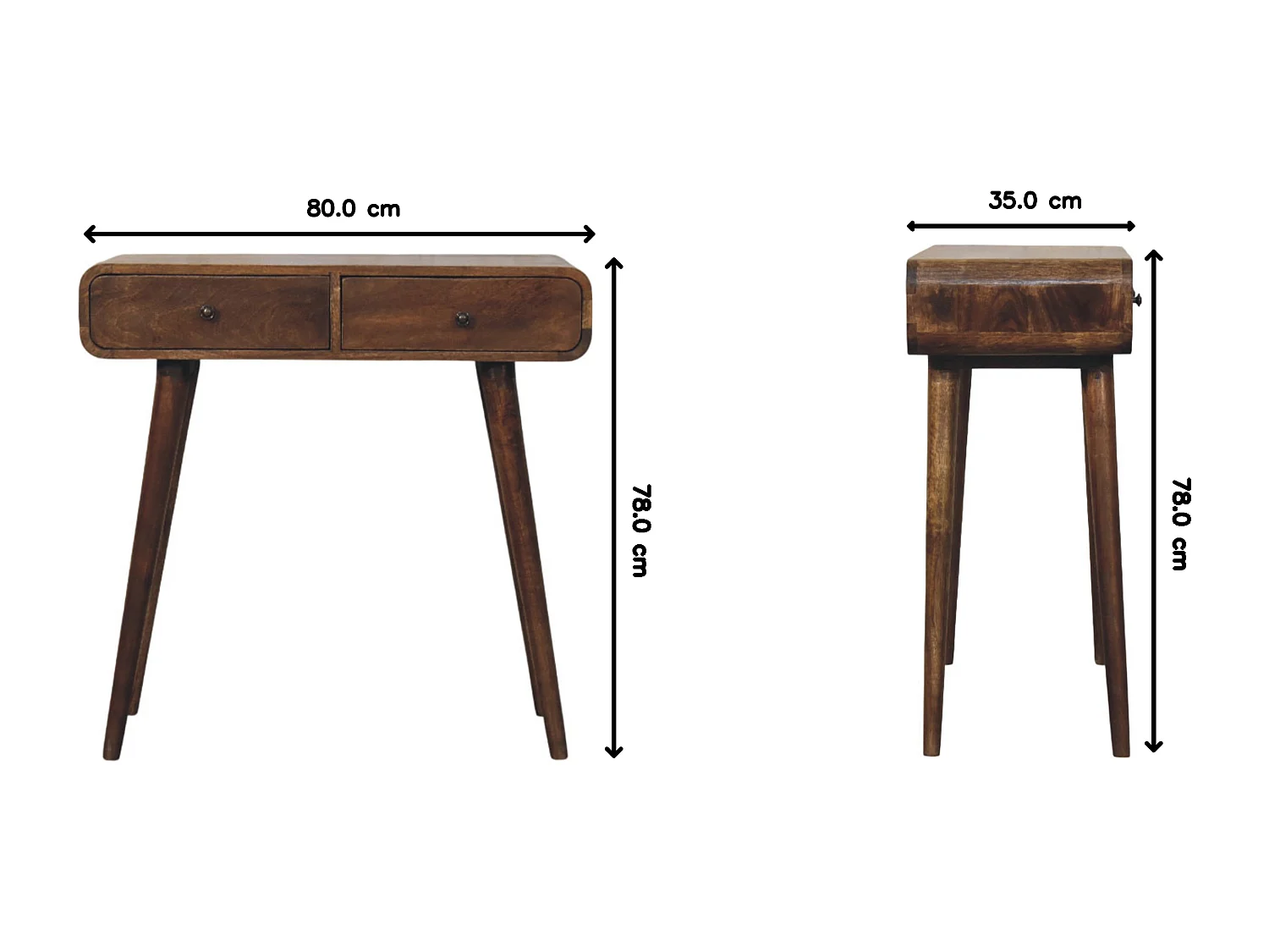 Artisan Furniture Table console classique grise aux angles arrondis