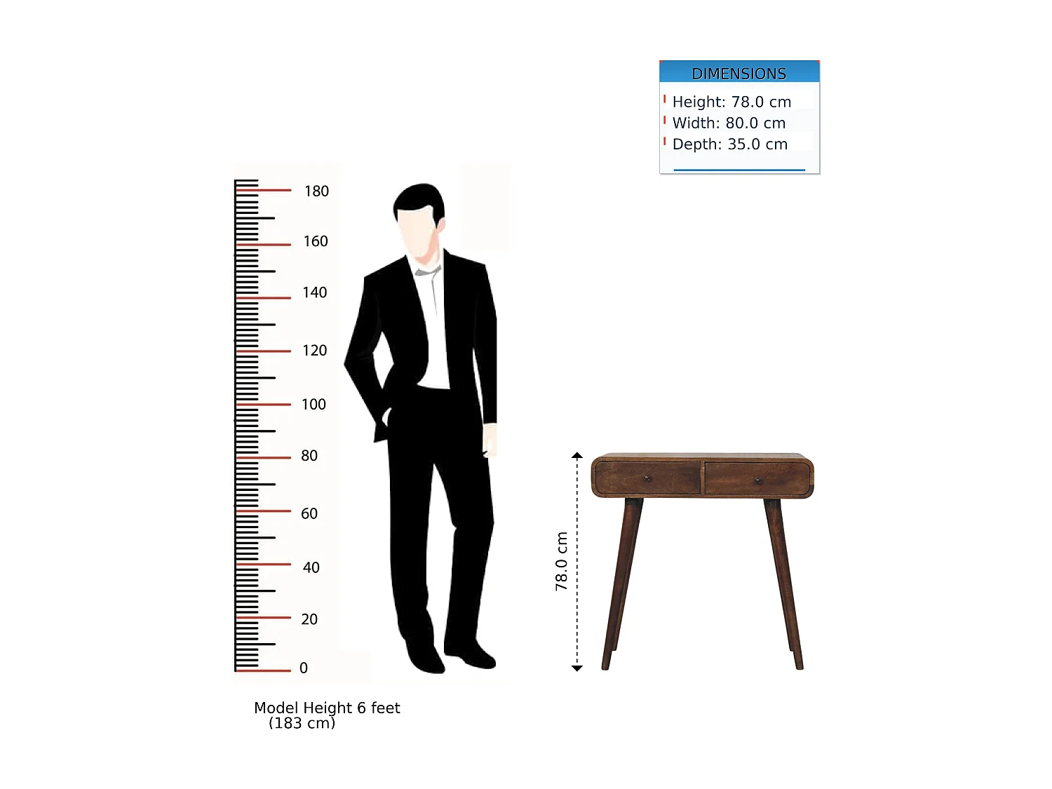 Artisan Furniture Table console classique grise aux angles arrondis