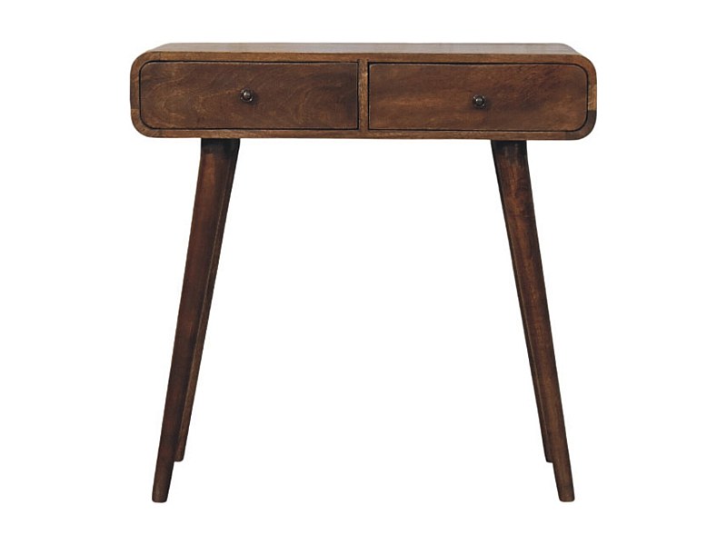 Artisan Furniture Table console classique grise aux angles arrondis