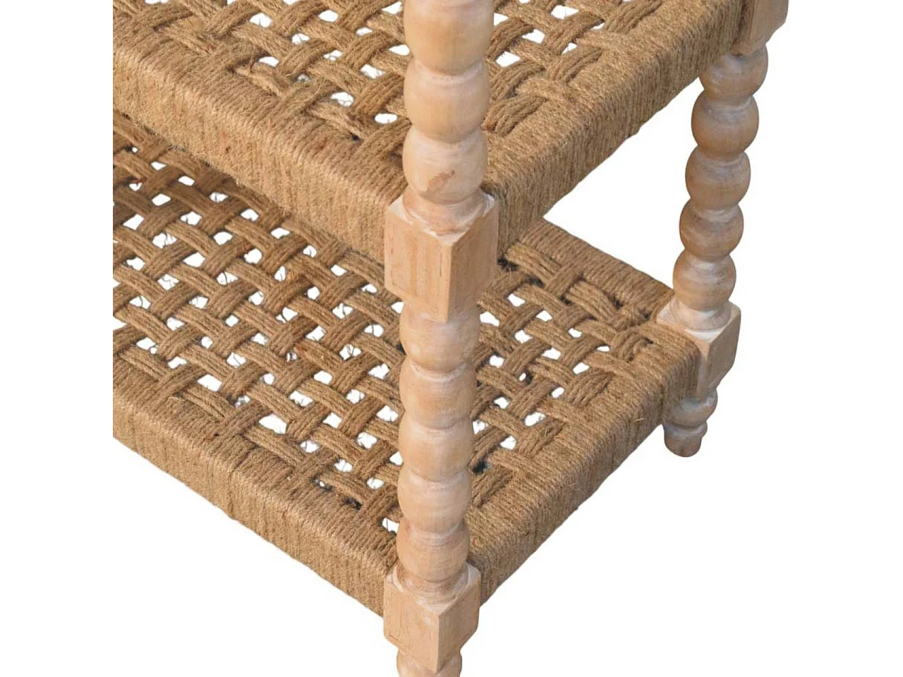 Artisan Furniture Savoy Console à bobines avec étagères en jute