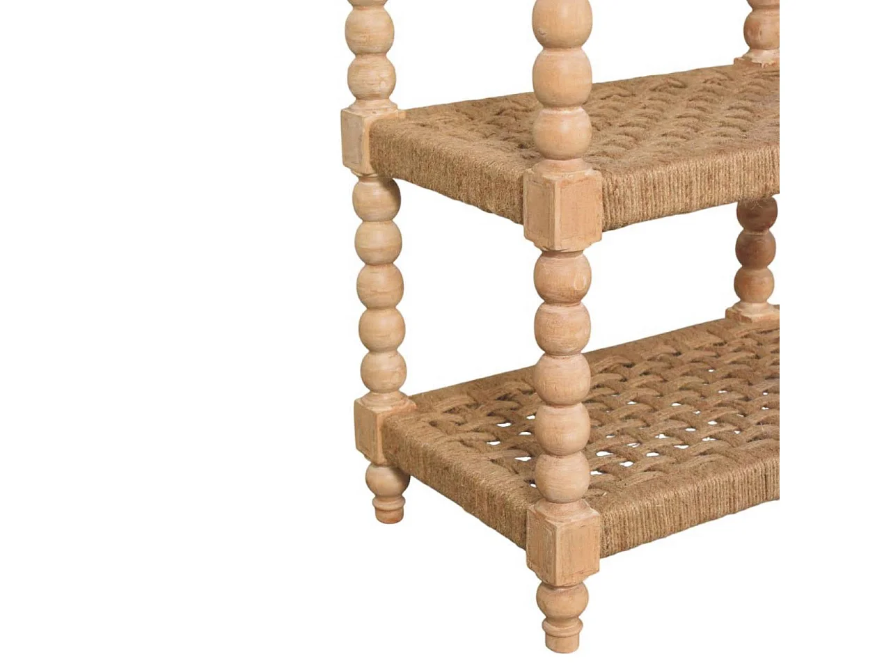 Artisan Furniture Savoy Console à bobines avec étagères en jute