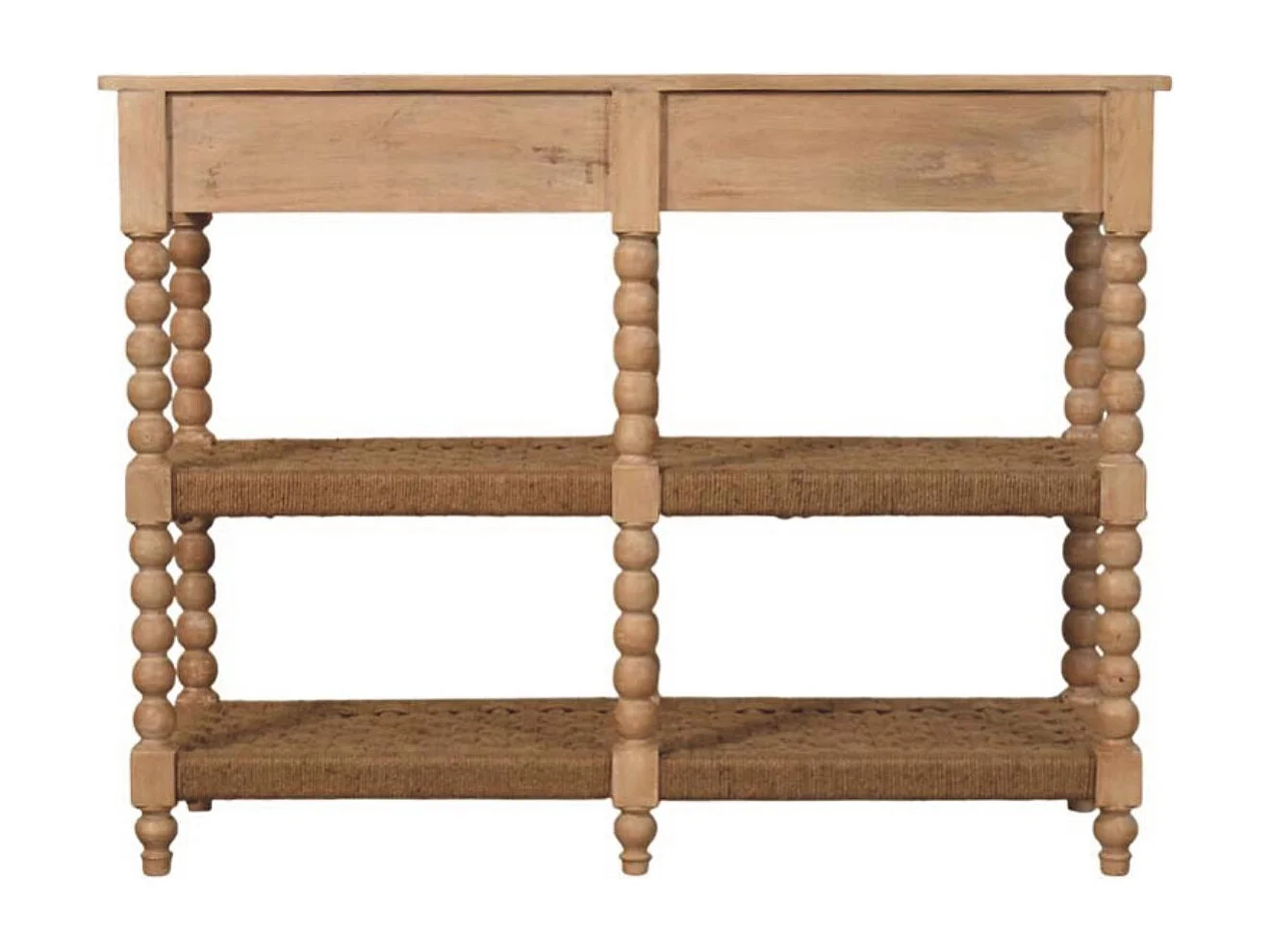 Artisan Furniture Savoy Console à bobines avec étagères en jute