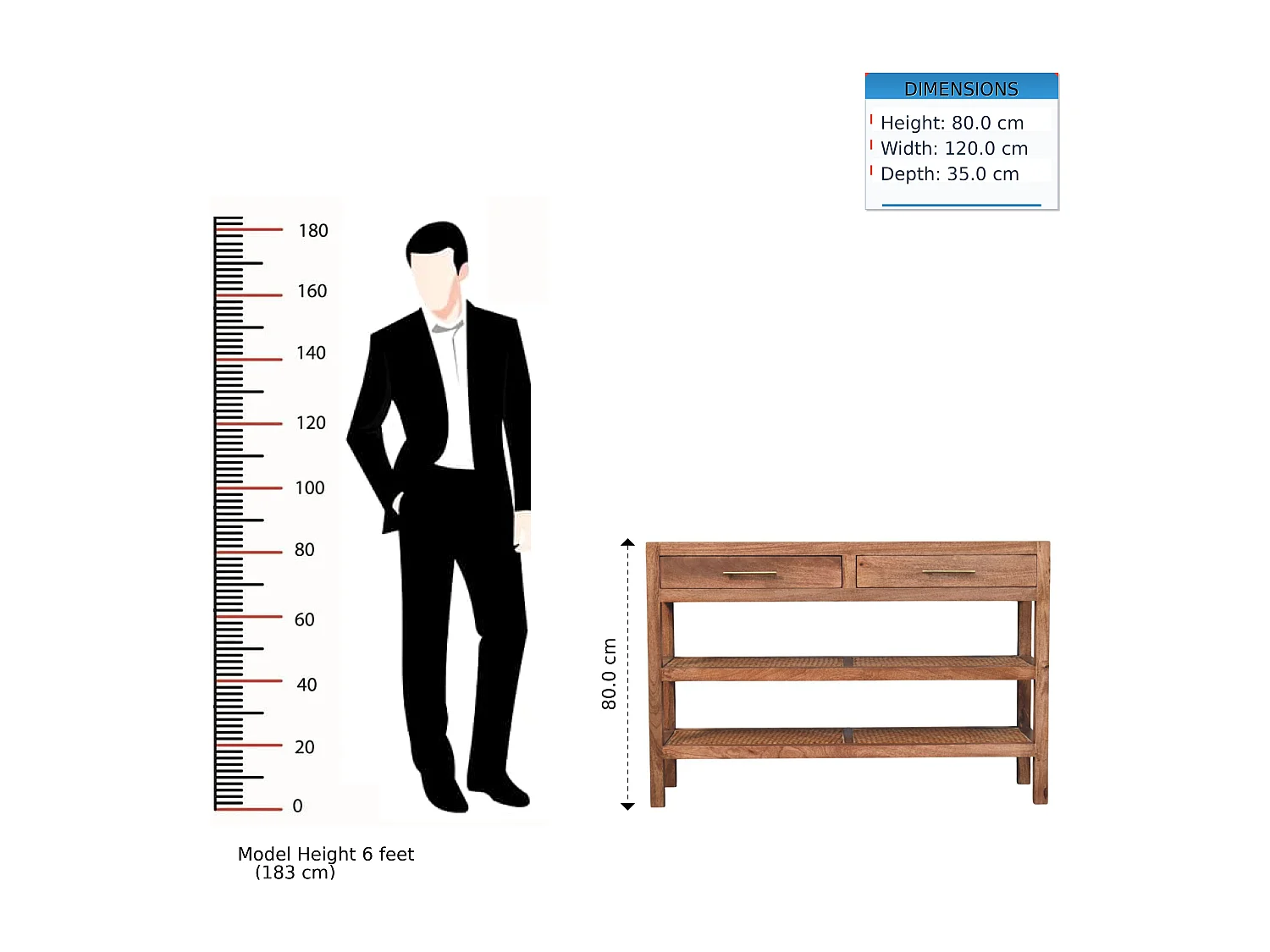 Artisan Furniture Woven Console de niveau