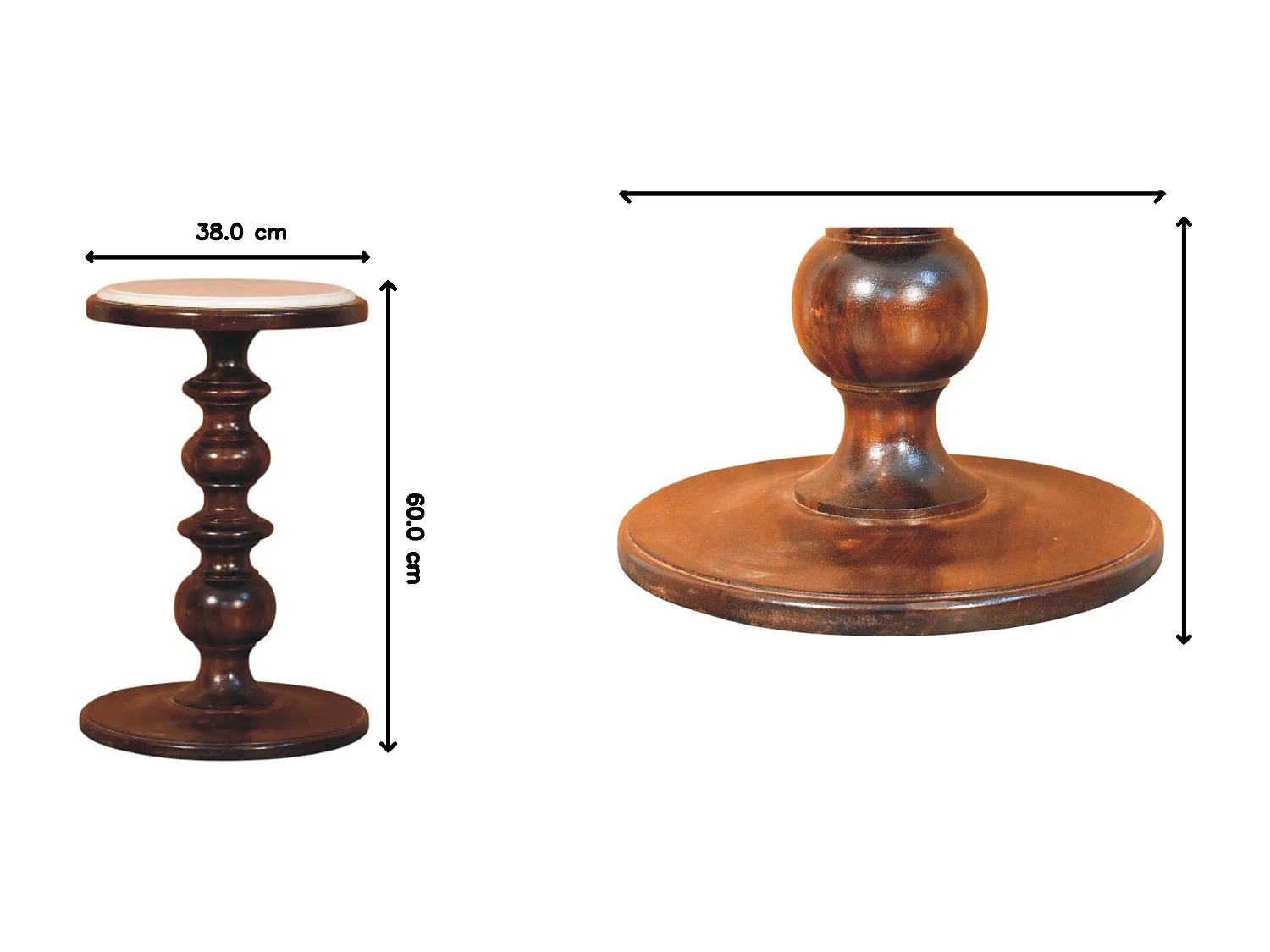 Artisan Furniture Bellmont Table d'appoint avec plateau en marbre