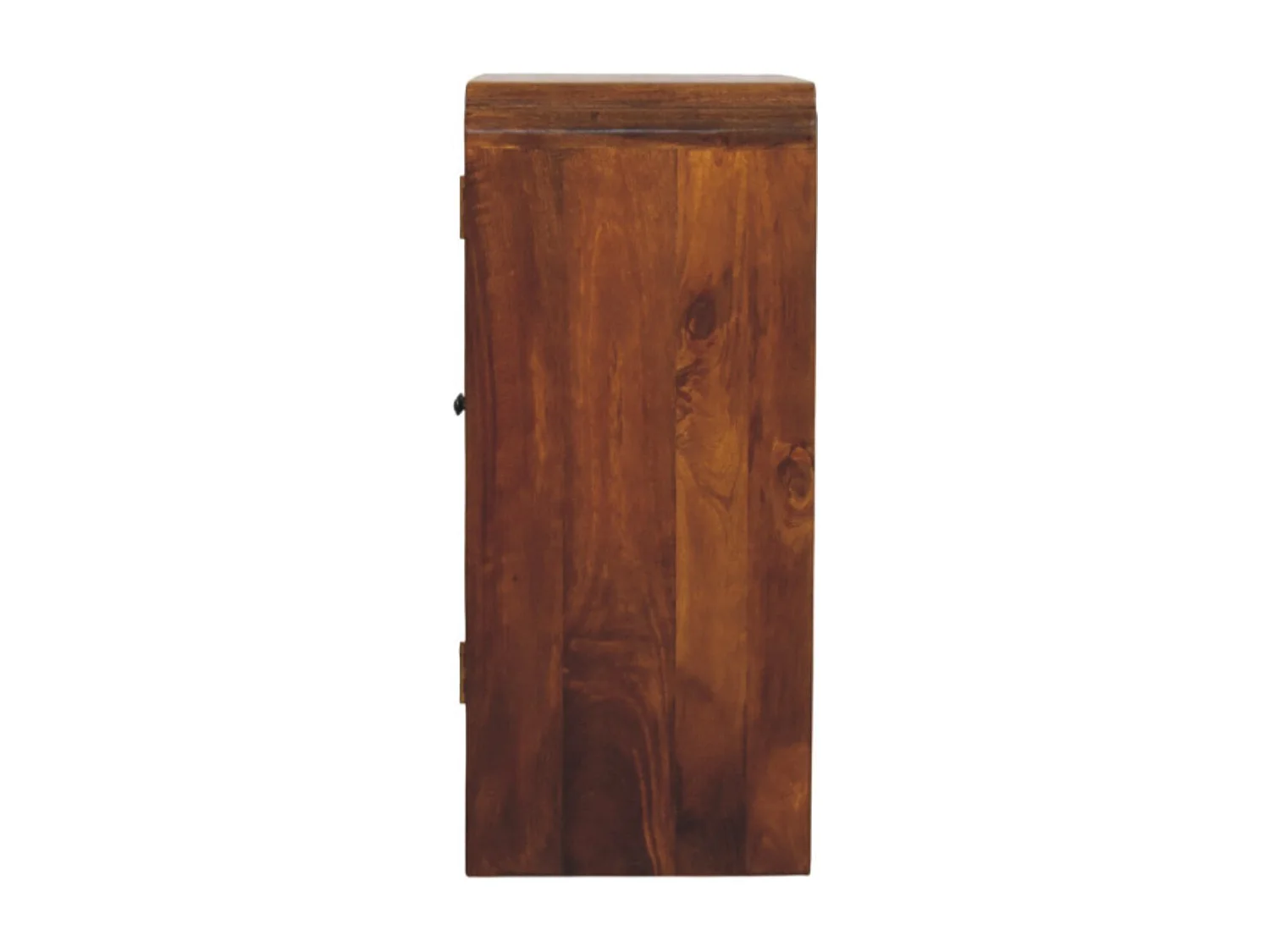 Artisan Furniture Armoire Newton en bois massif de châtaignier, 2 portes et 2 étagères, brun foncé