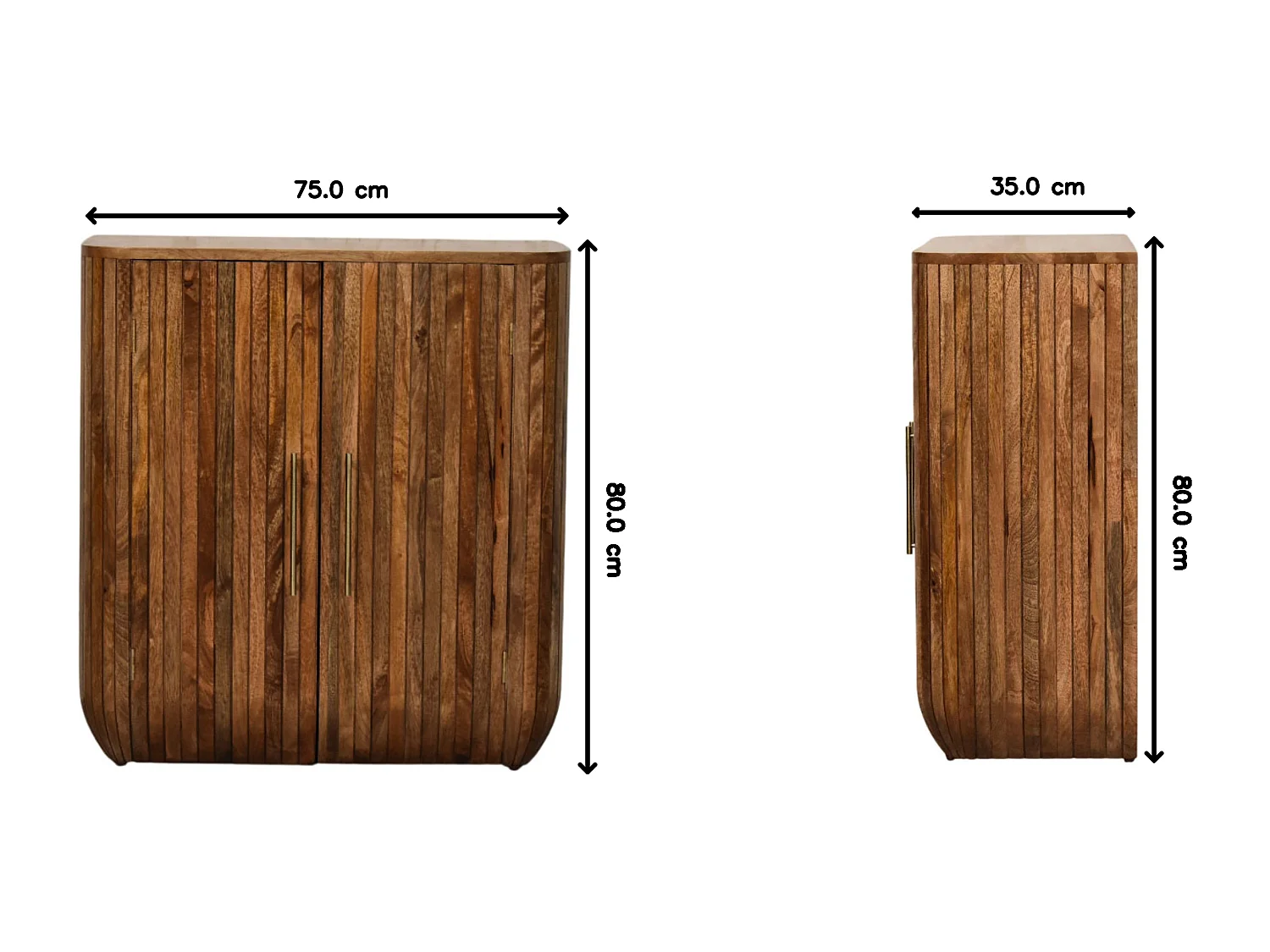 Artisan Furniture Fluted Zakrzywiona szafka