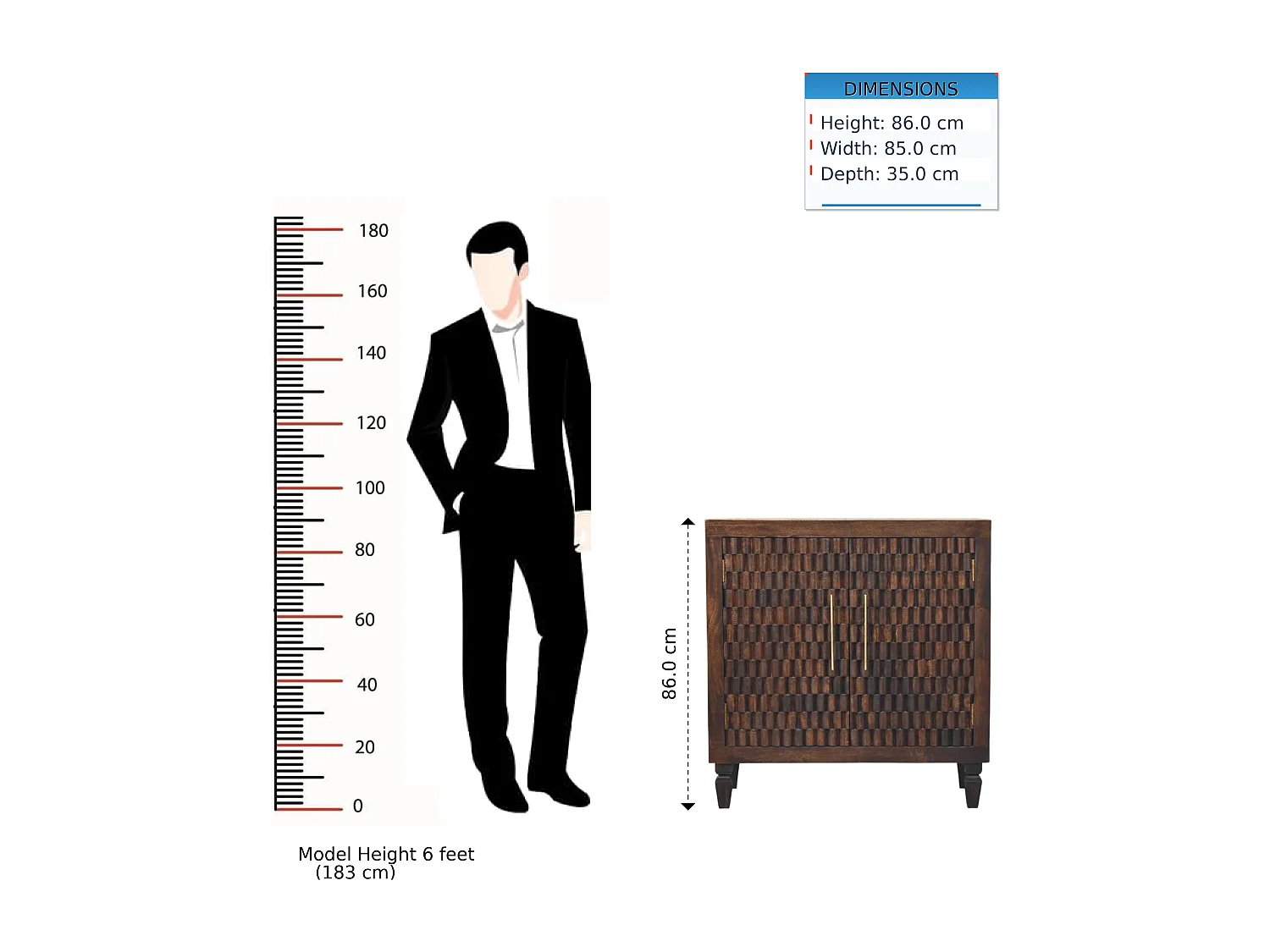 Artisan Furniture Vesta Szafka z fakturą