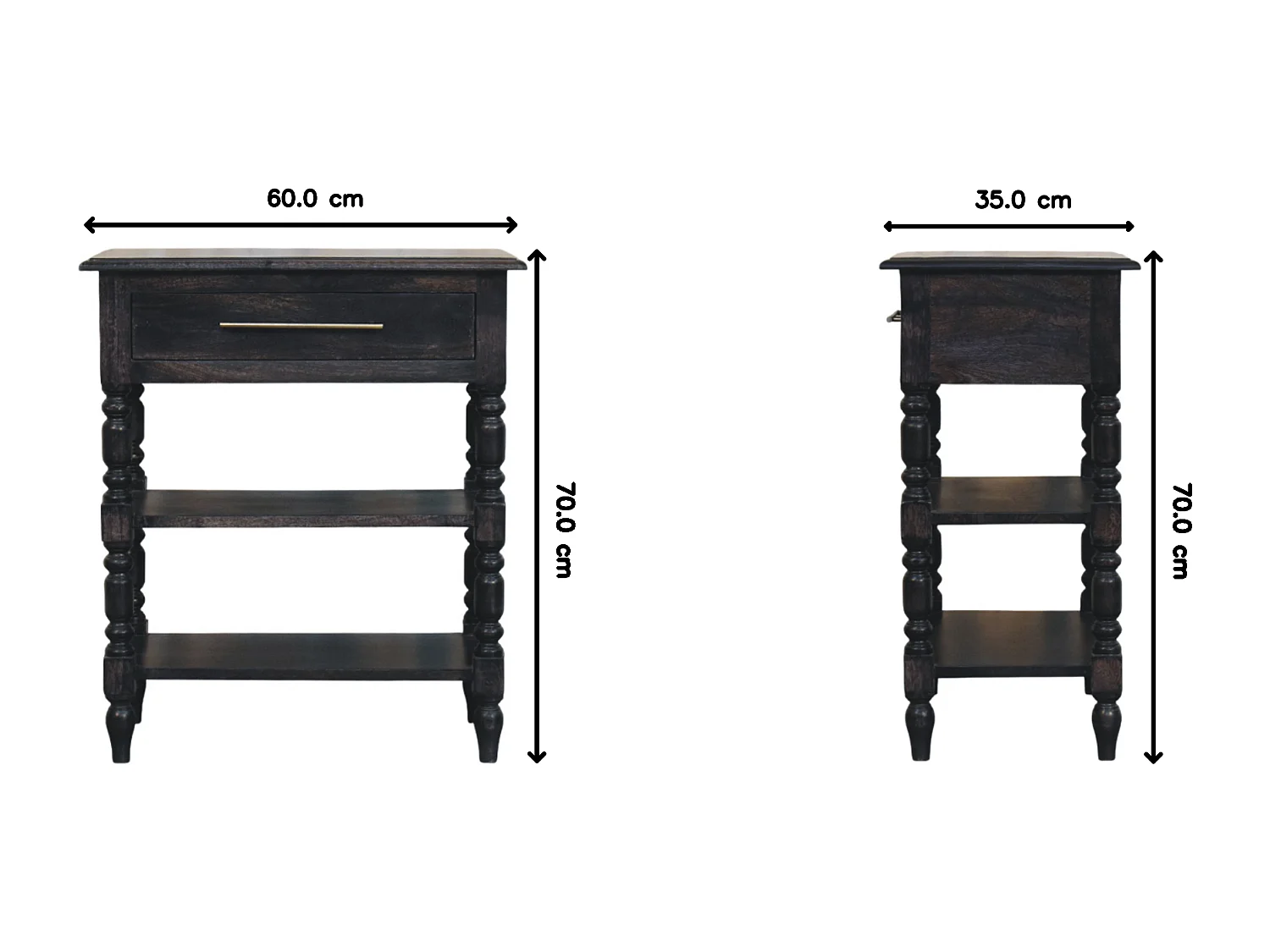 Artisan Furniture Heritage Table d'appoint à pieds tournés