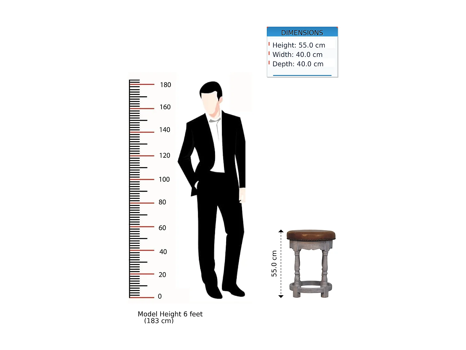 Artisan Furniture Kruk met rustieke charme