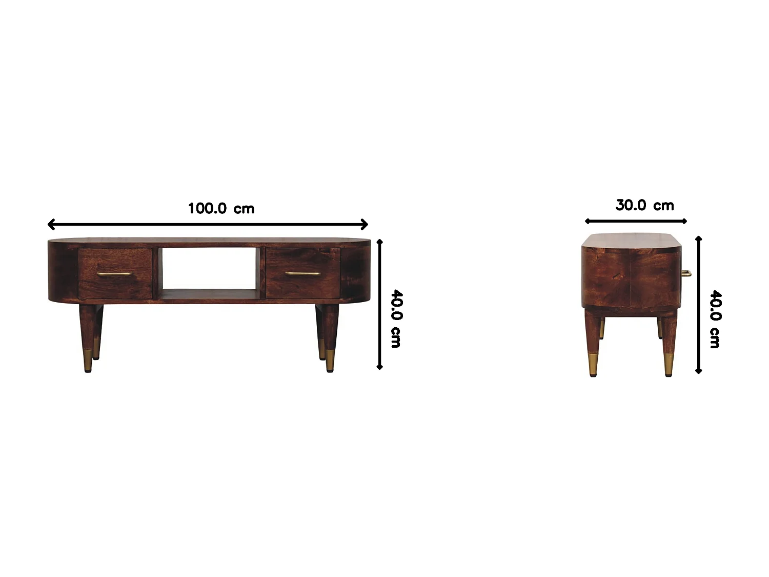 Artisan Furniture Valenza Console multimédia incurvée