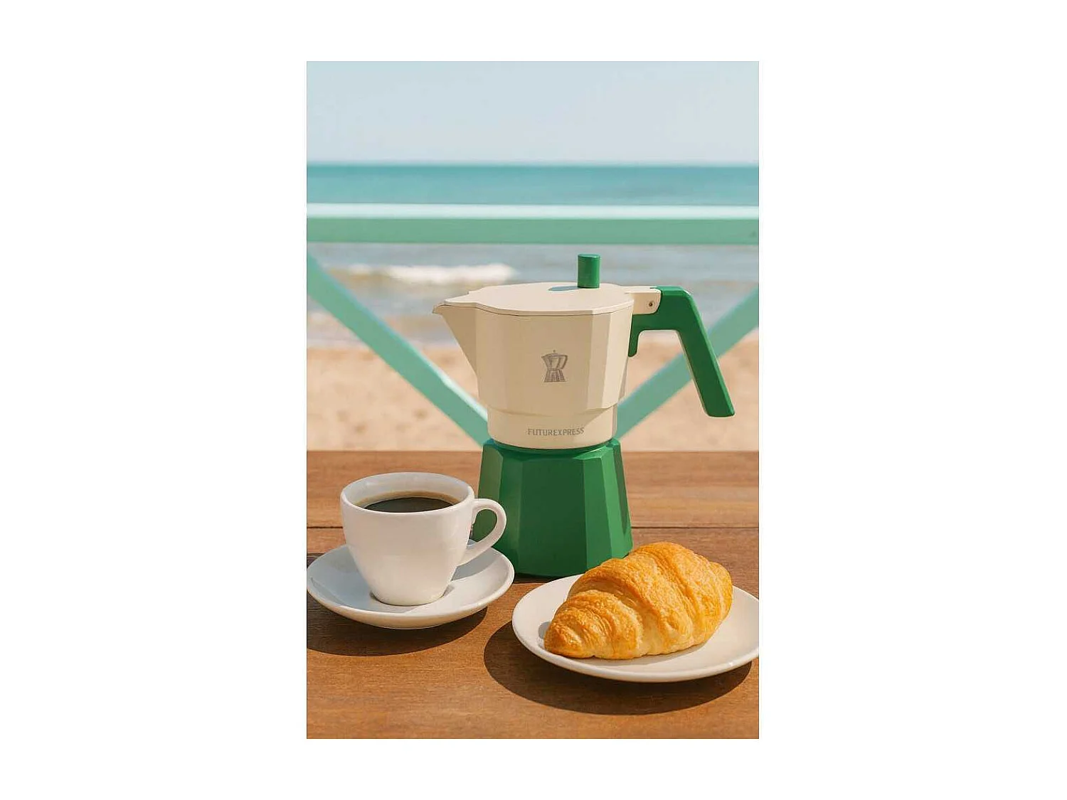 Cafetiere italienne - PEZZETTI - FUTUREXPRESS - Aluminium - 3 tasses - Vert