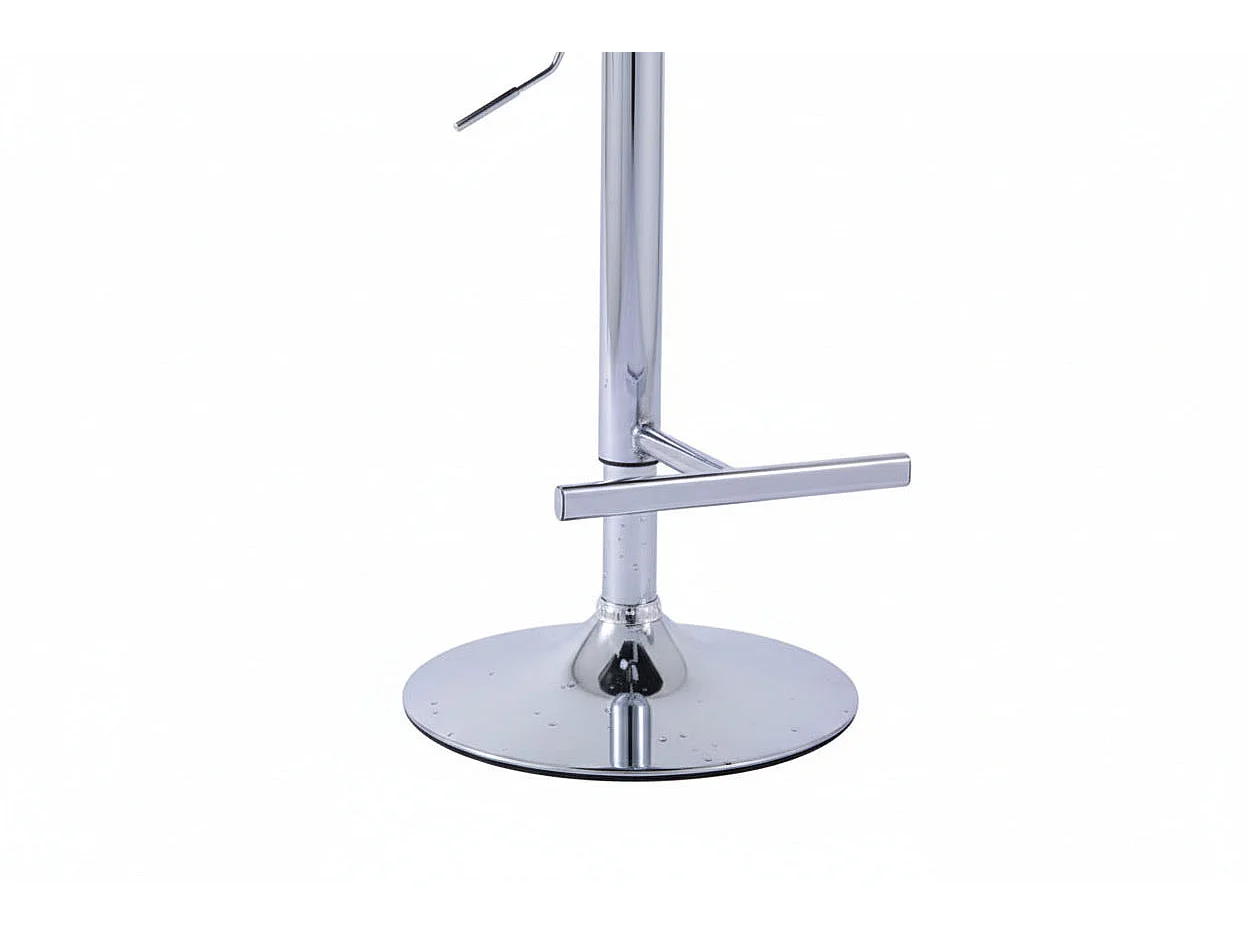 Lot de 2 tabourets de bar velours anthracite pieds chrome 65 cm - GABRIELLE