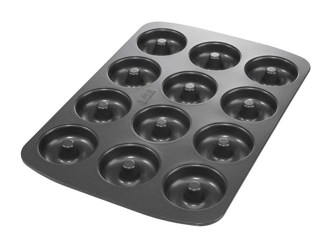 Plaque a cuisson pour donuts - BIRKMANN - EASY BAKING - Acier carbone - Anti adhésif - 12 moules - Ø7cm, 37 x 26 x 2 cm