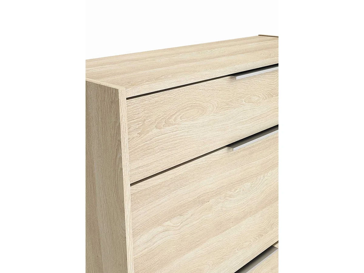 Commode meuble à chaussures 2 abattants 24 paires couleur chêne - Largeur 82,6 x Profondeur 29,4 x Hauteur 100,6 cm