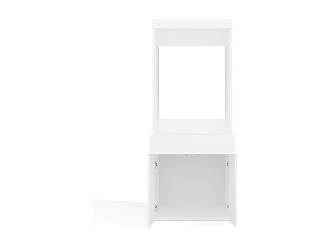 POLA NP 1D - Mobile da bagno per lavatrice con cassetto e mobiletto - 64x64x162 cm - Bianco