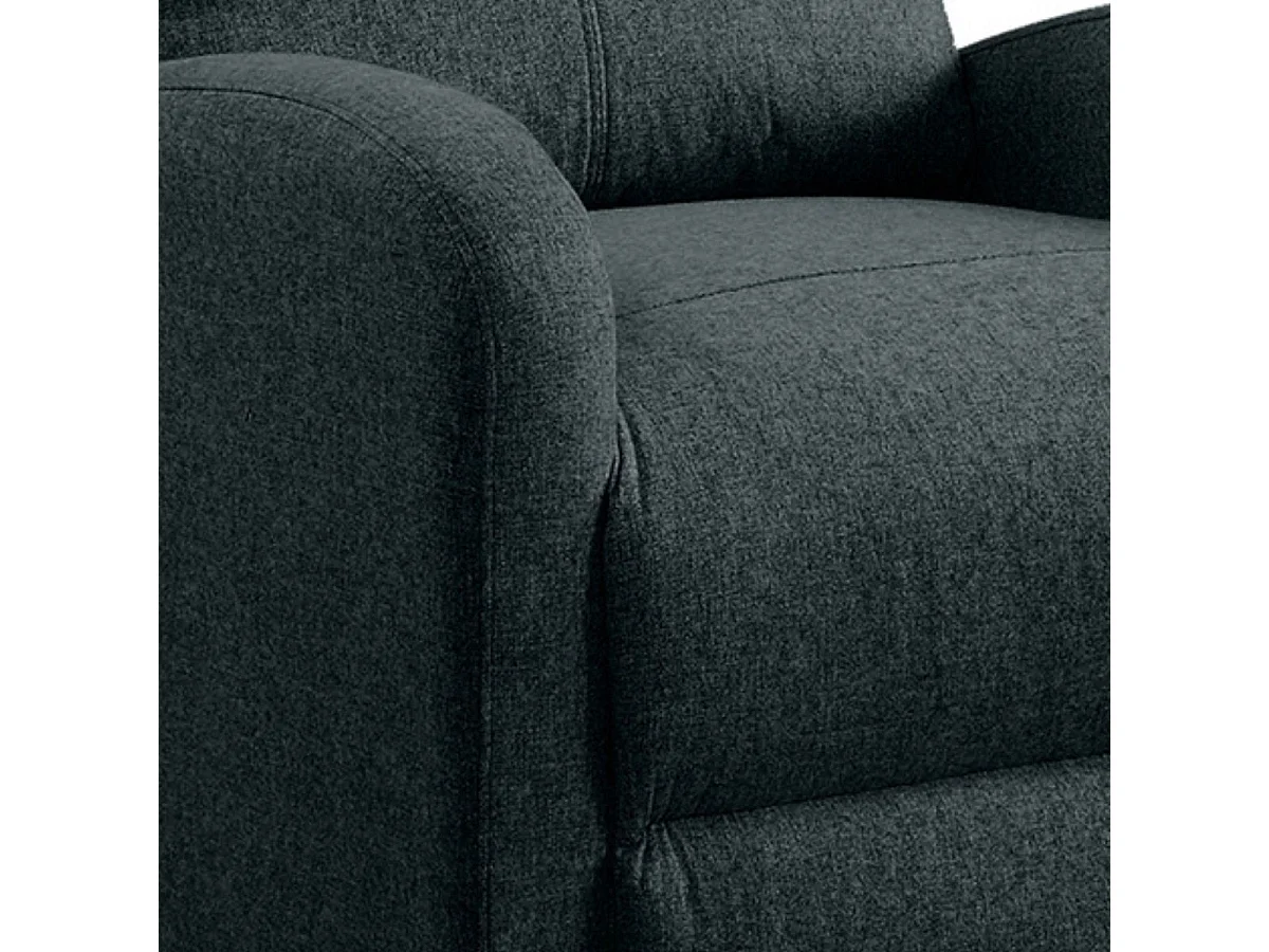 Fauteuil Relax Pushback Tissu Gris Foncé - CAMBERRA