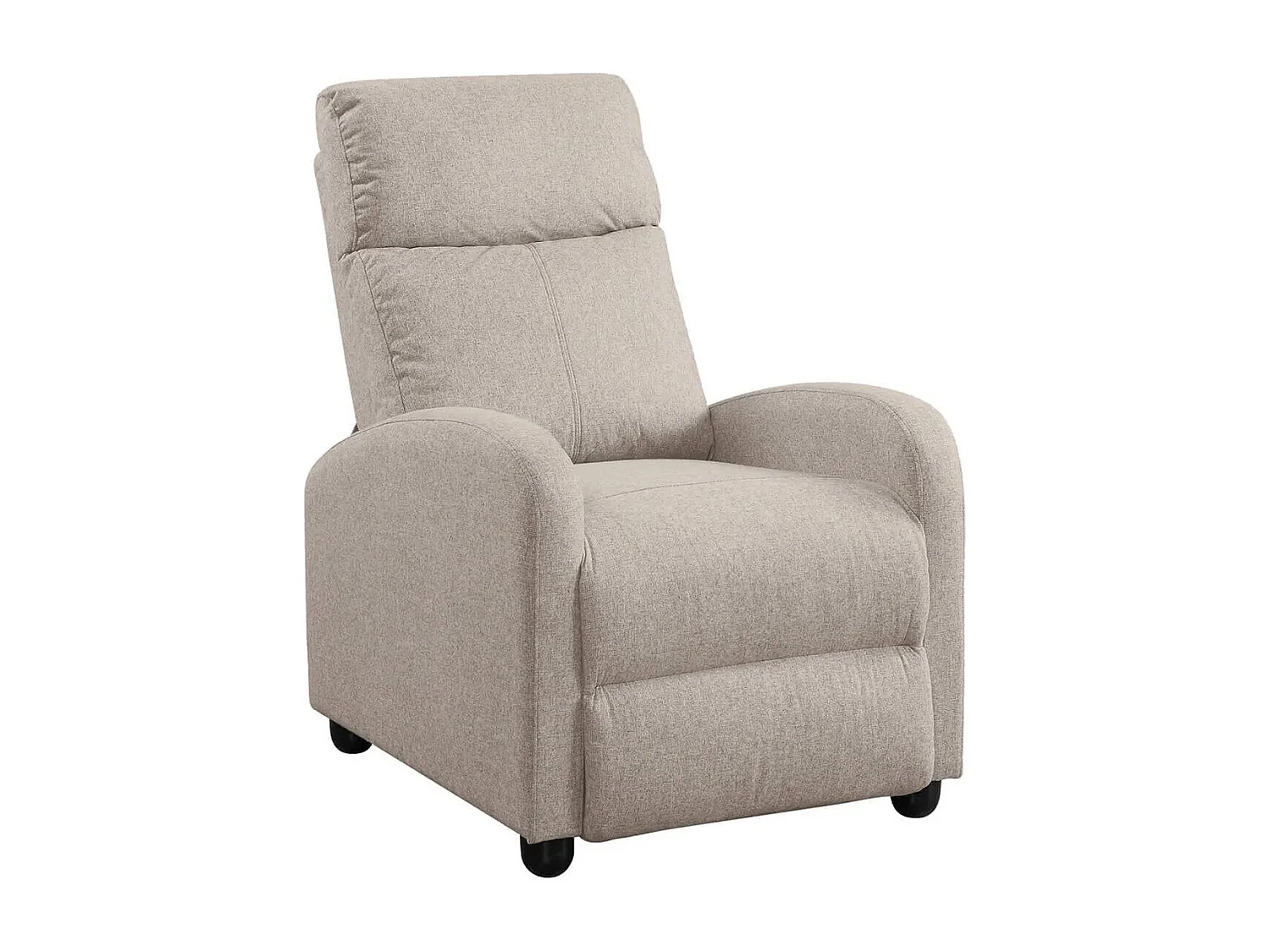 Fauteuil Relax Pushback Tissu Gris Taupe - CAMBERRA