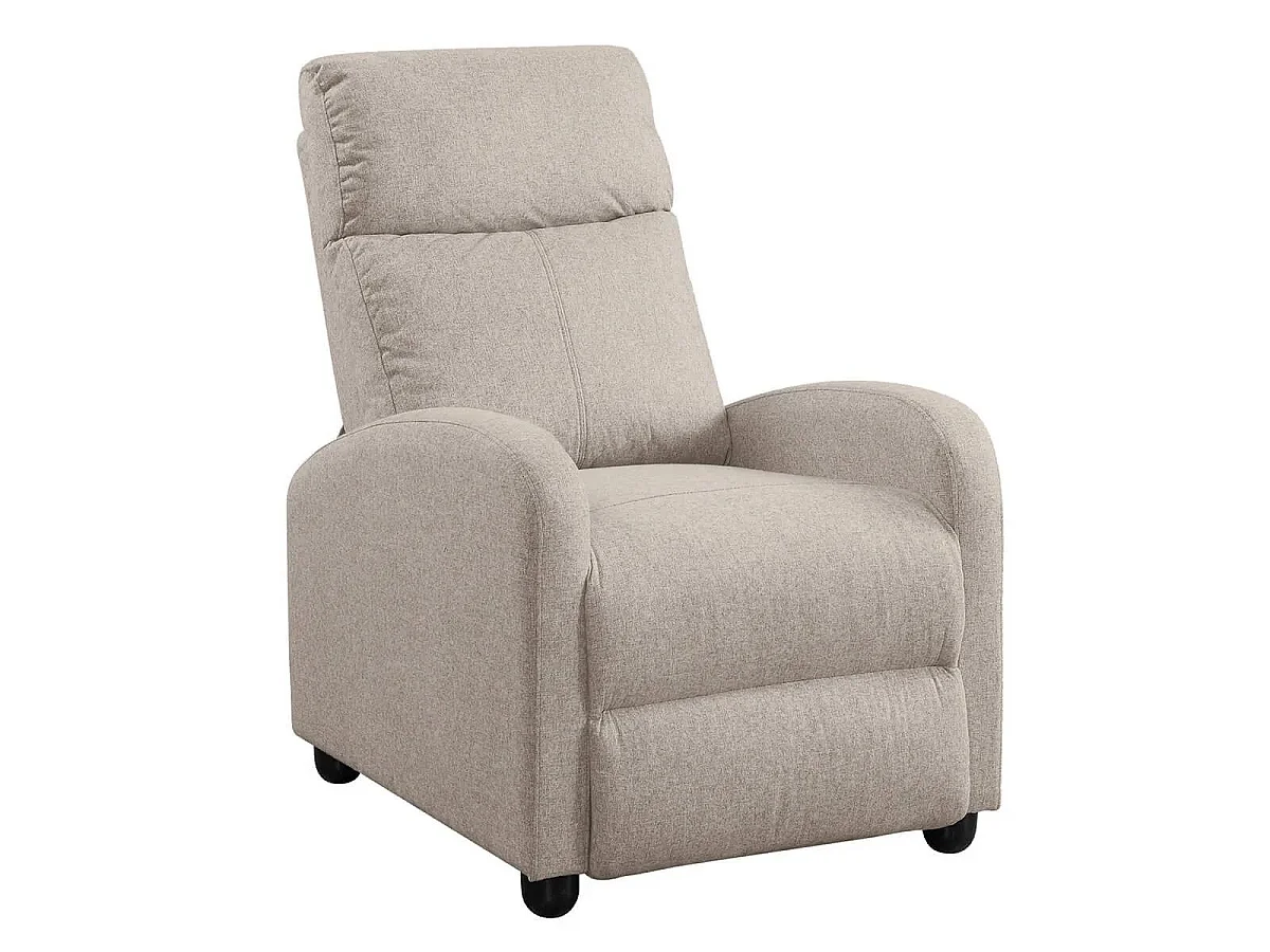 Fauteuil Relax Pushback Tissu Gris Taupe - CAMBERRA