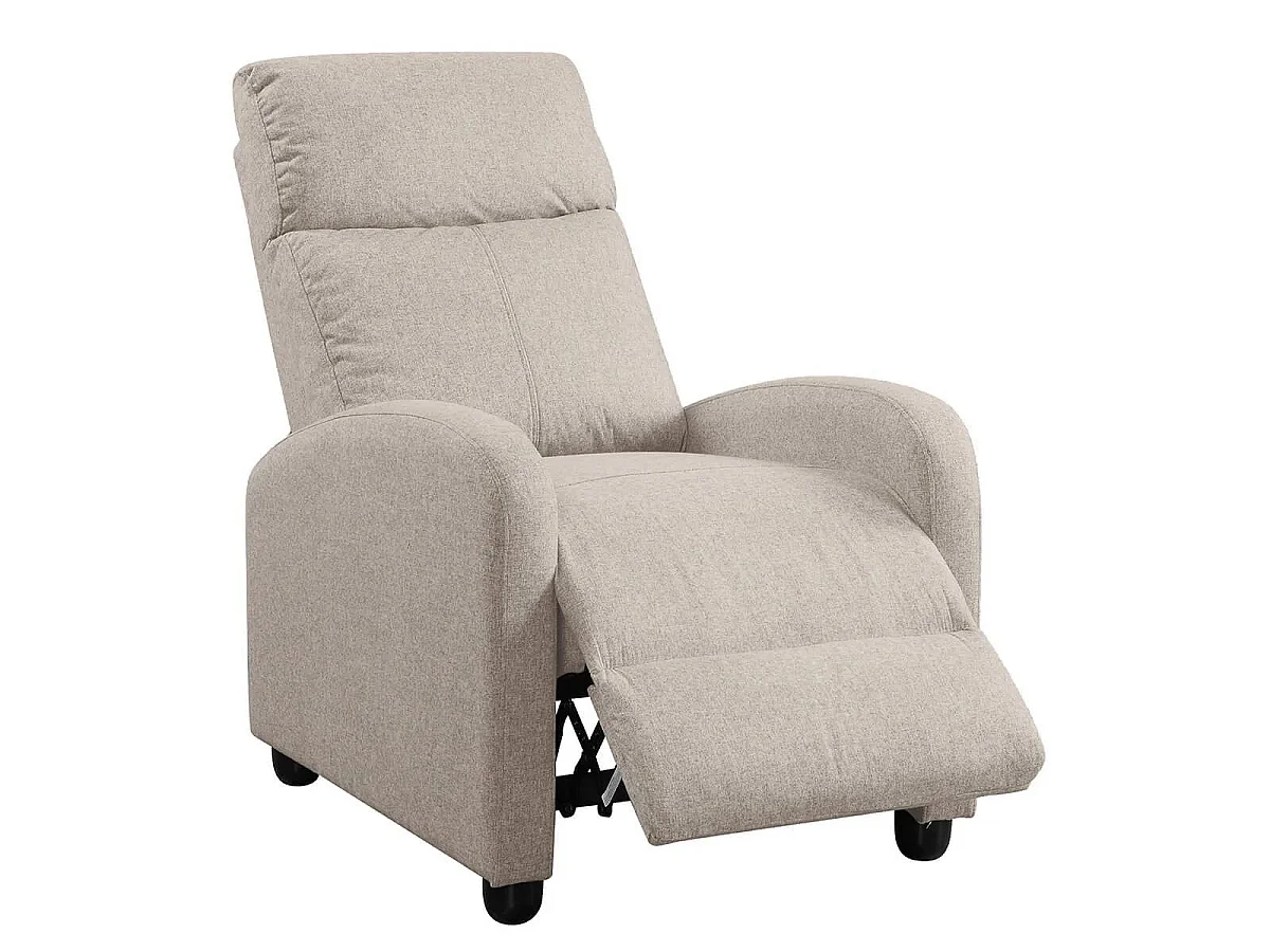 Fauteuil Relax Pushback Tissu Gris Taupe - CAMBERRA