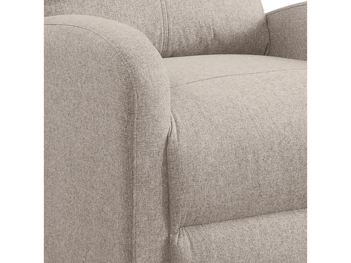 Fauteuil Relax Pushback Tissu Gris Taupe - CAMBERRA