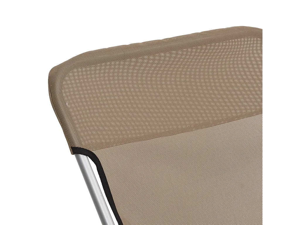 Chaise de plage pliante 2pc textilène acier enduit de poudre