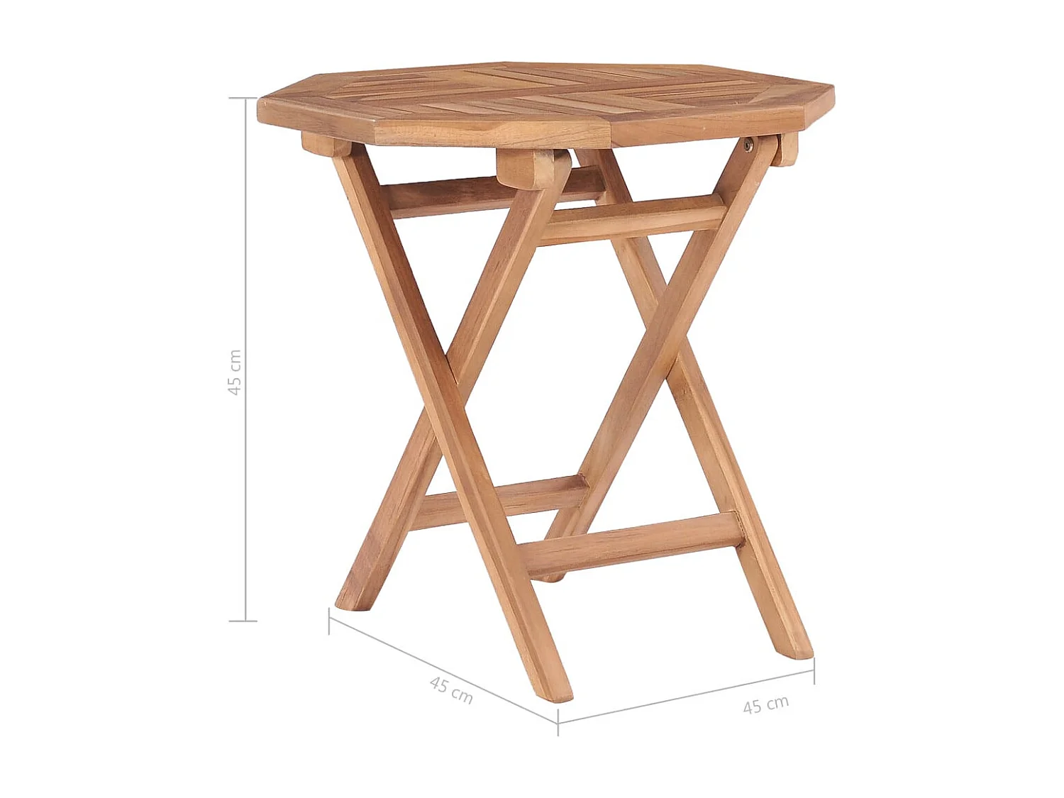Table pliable de jardin 45x45x45 Bois de teck solide