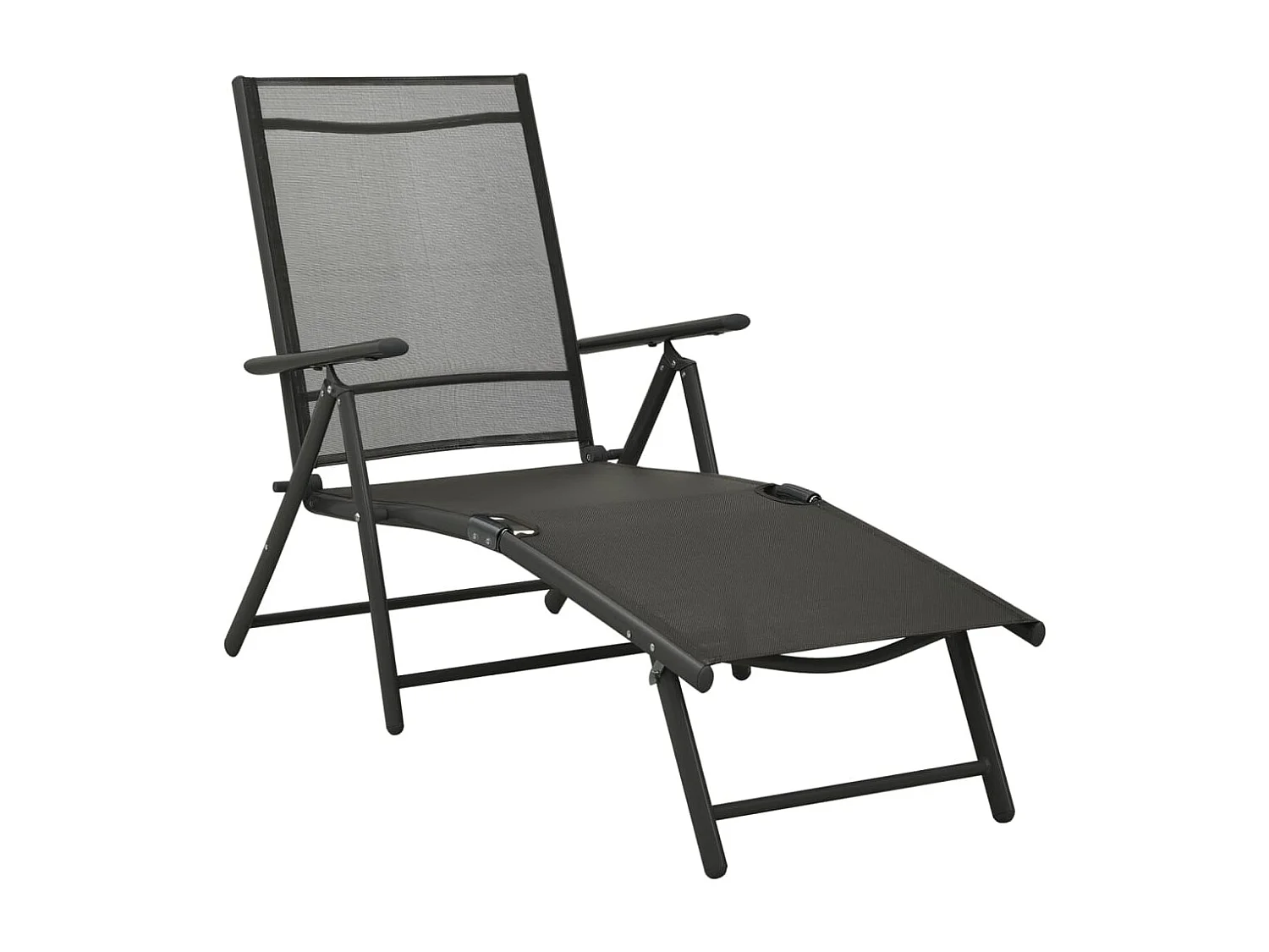 Salon de jardin 9 pc Noir et anthracite