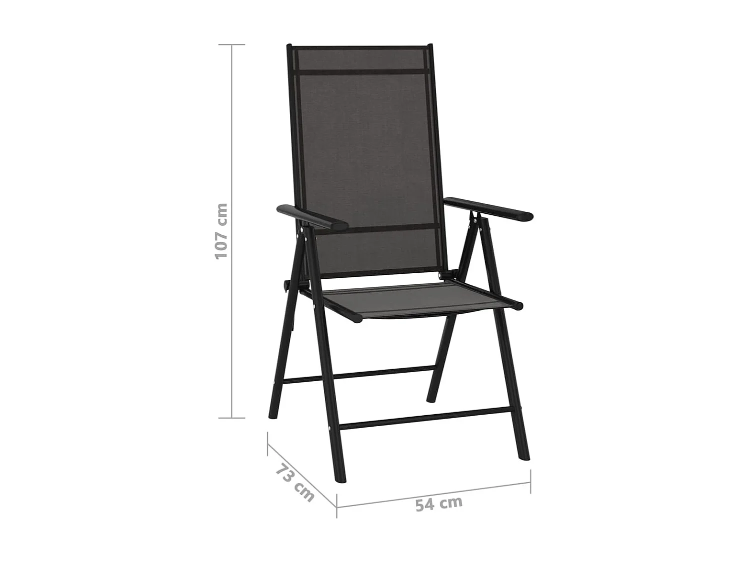 Salon de jardin 9 pc Noir et anthracite