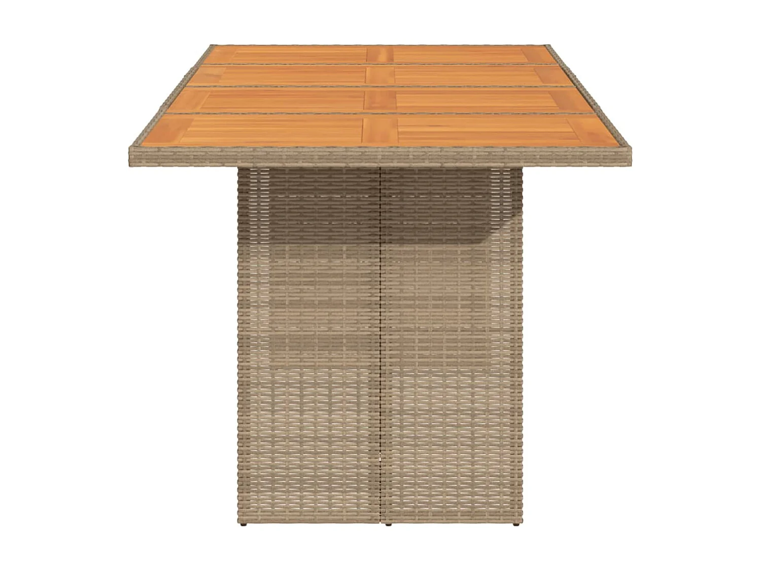 Table de jardin avec dessus en bois d'acacia beige 190x80x74
