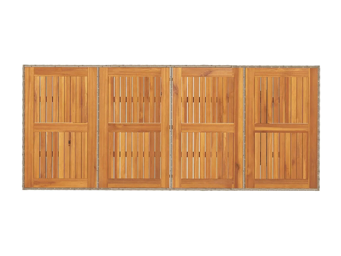 Table de jardin avec dessus en bois d'acacia beige 190x80x74