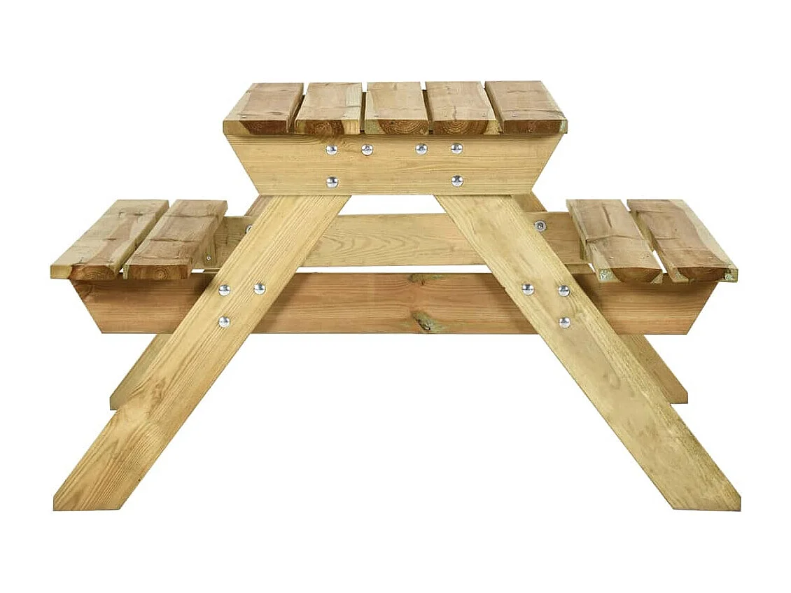 Table de pique-nique et banc 110x123x73 Bois de pin imprégné