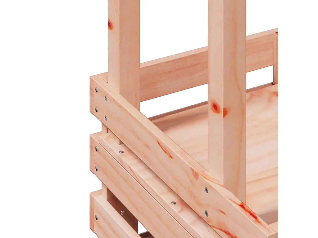 Table de bar d'extérieur et toit 112,5x57x195,5 bois massif