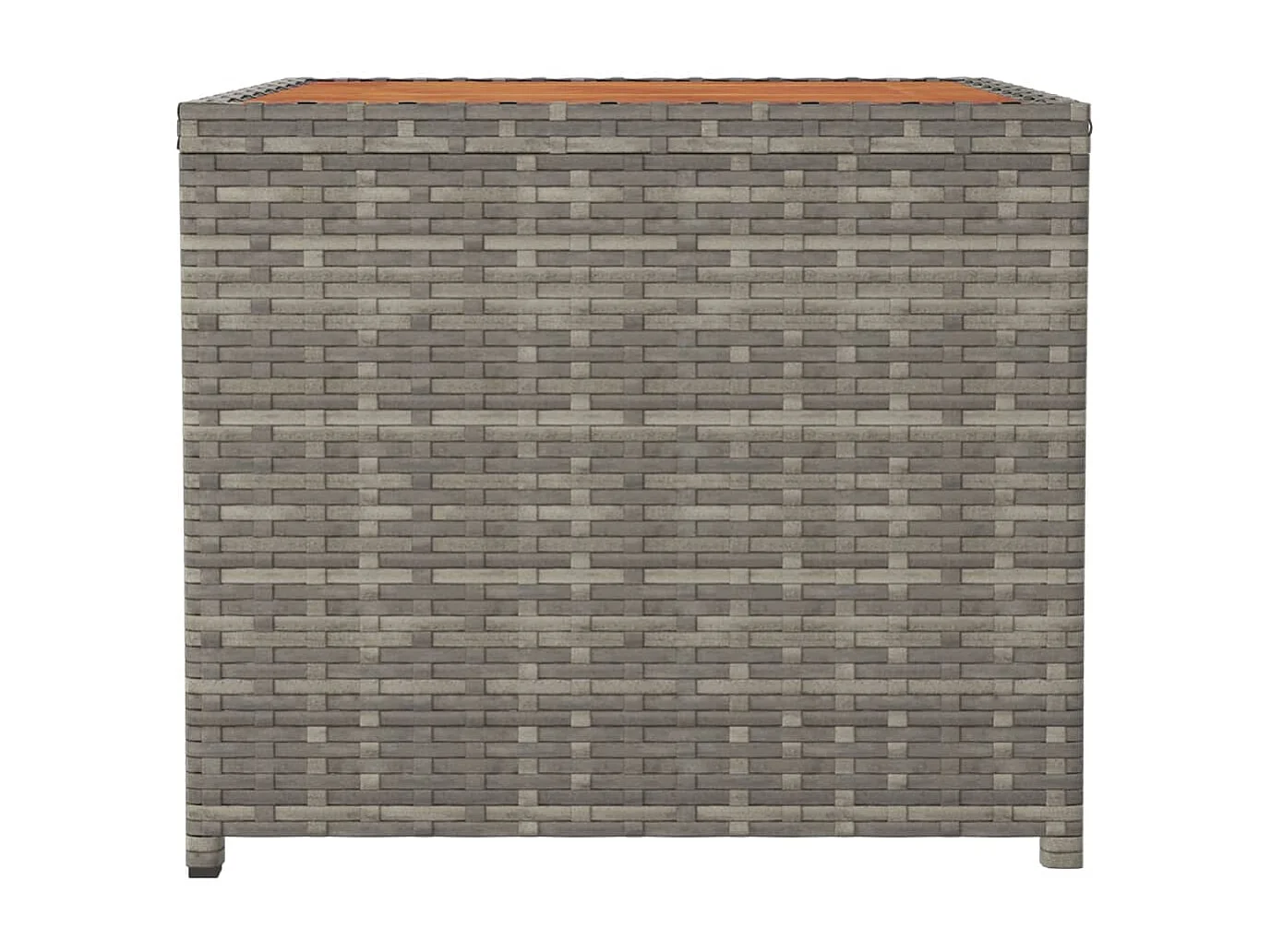 Table à thé et dessus en bois Gris Résine tressée Acacia massif