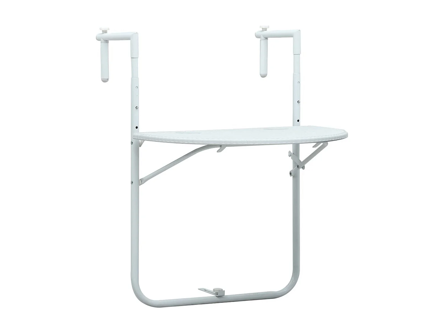 Table de balcon Blanc 60x64x83,5 Plastique Aspect de rotin