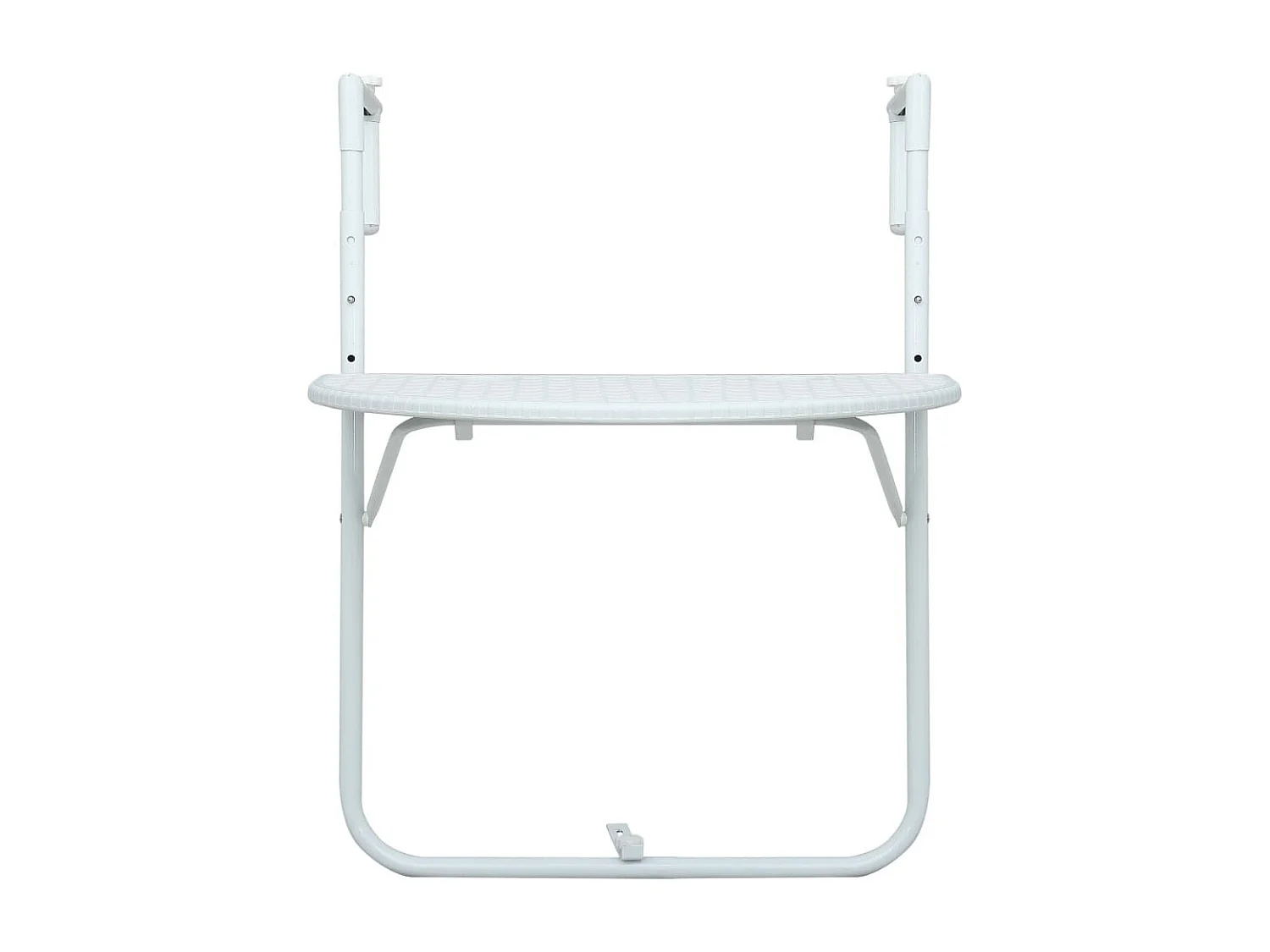 Table de balcon Blanc 60x64x83,5 Plastique Aspect de rotin