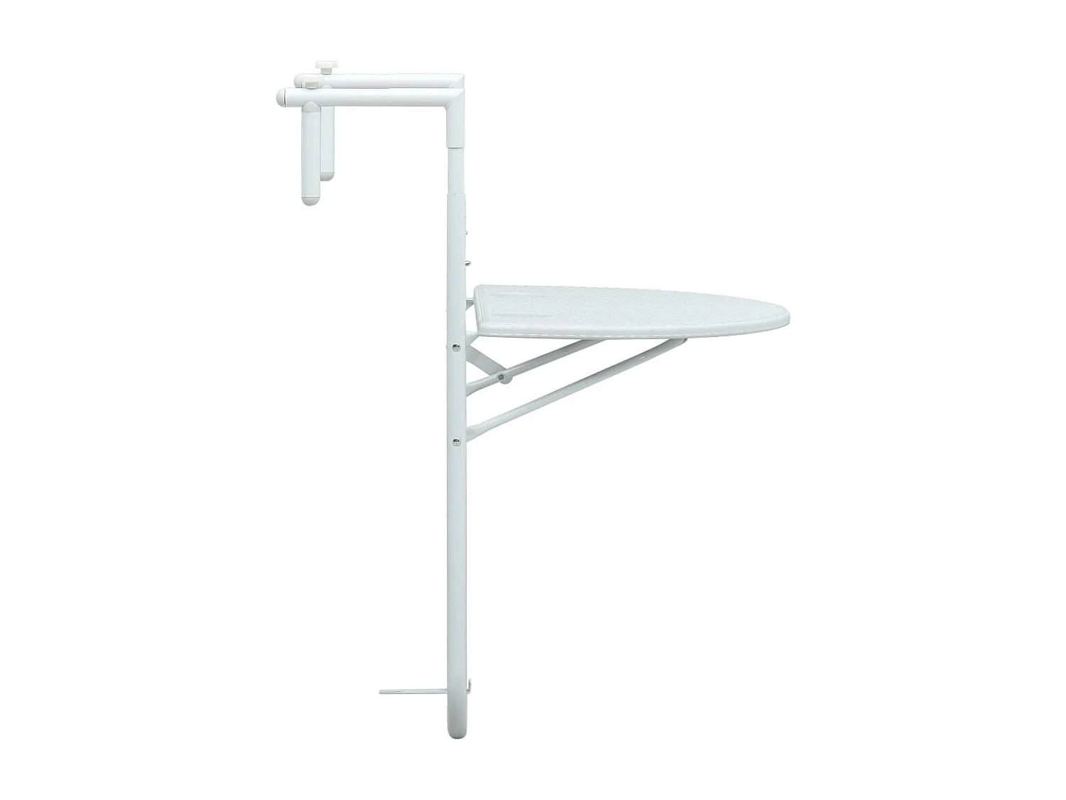 Table de balcon Blanc 60x64x83,5 Plastique Aspect de rotin