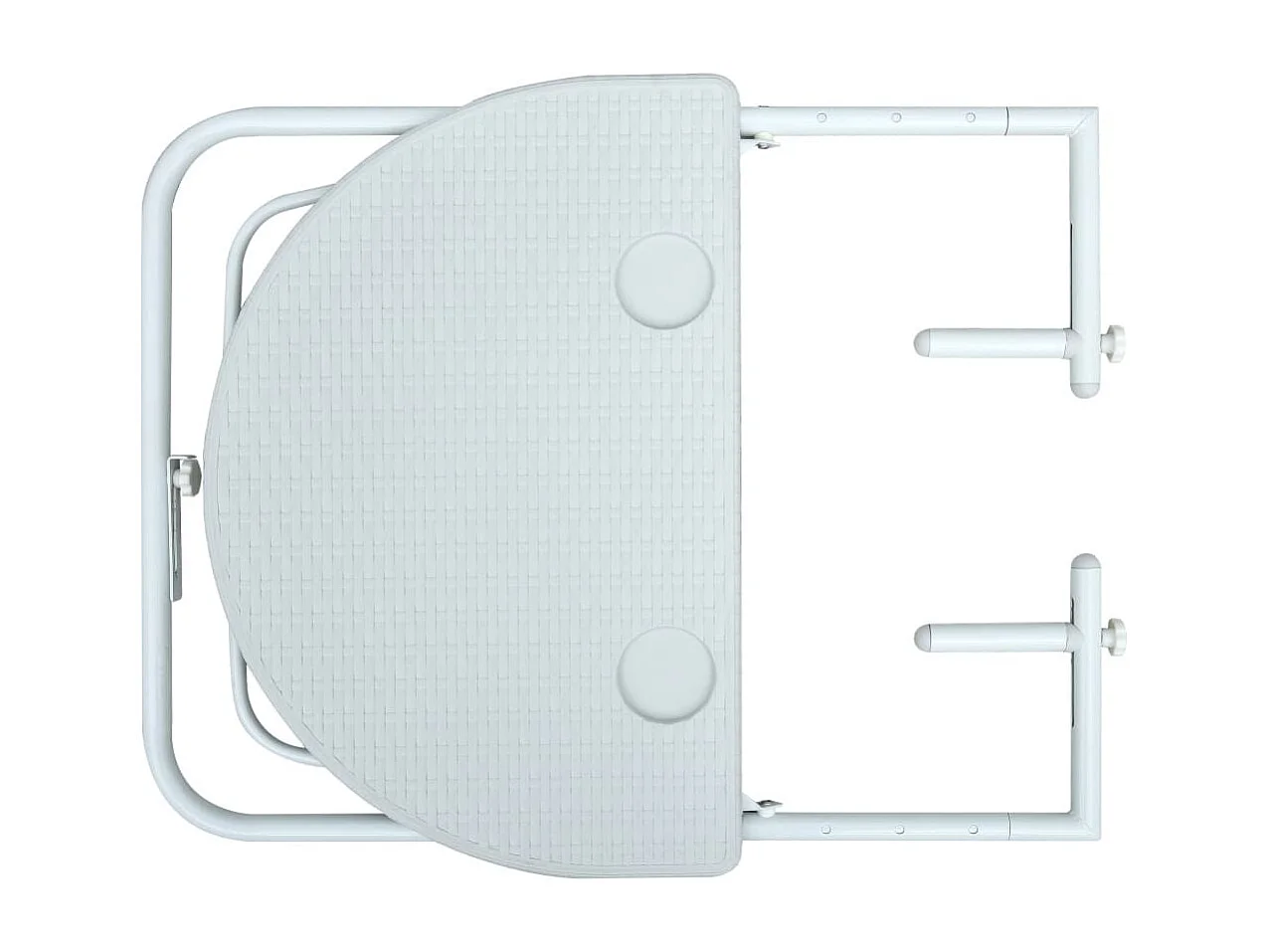 Table de balcon Blanc 60x64x83,5 Plastique Aspect de rotin