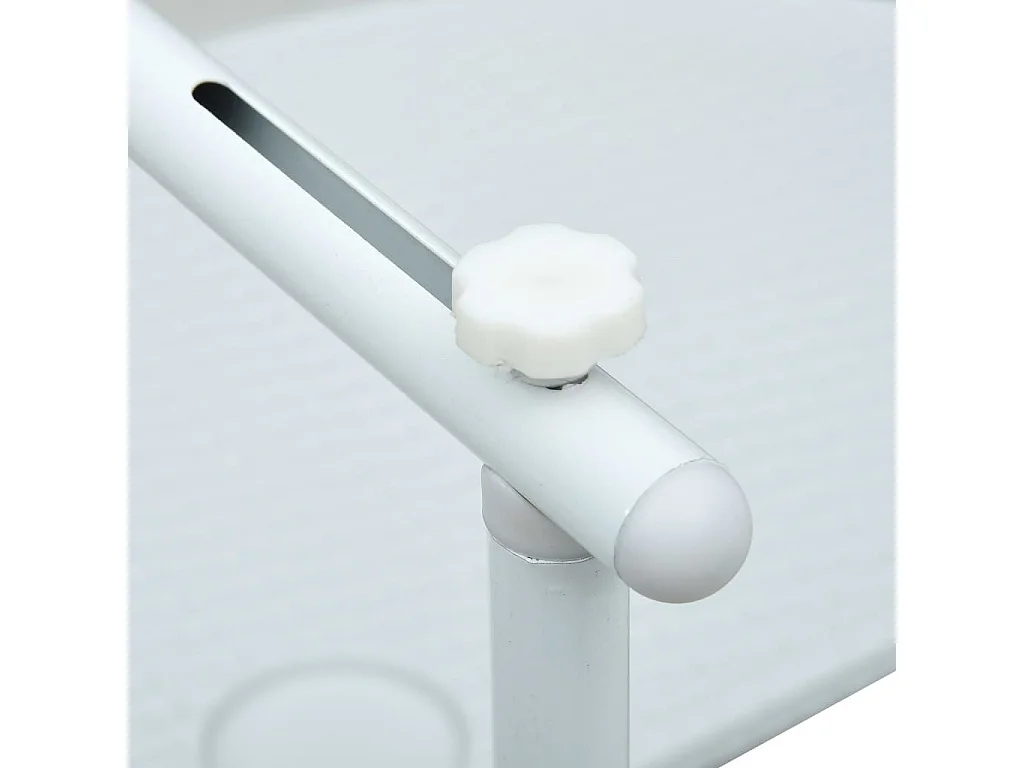 Table de balcon Blanc 60x64x83,5 Plastique Aspect de rotin