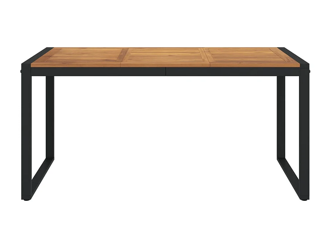 Table de jardin et pied en forme de U 160x80x75 bois acacia