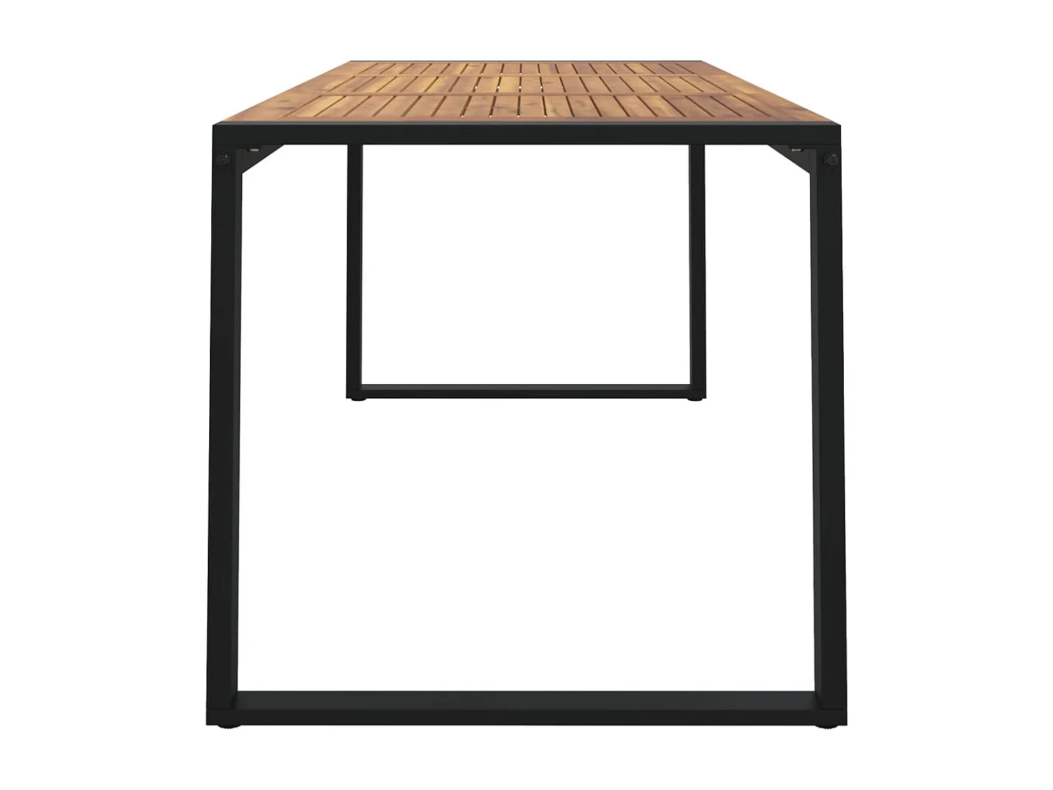 Table de jardin et pied en forme de U 160x80x75 bois acacia