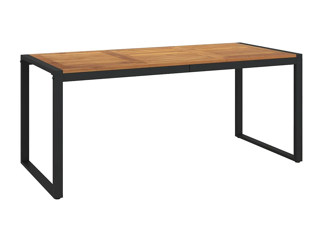 Table de jardin et pied en forme de U 180x90x75 bois acacia