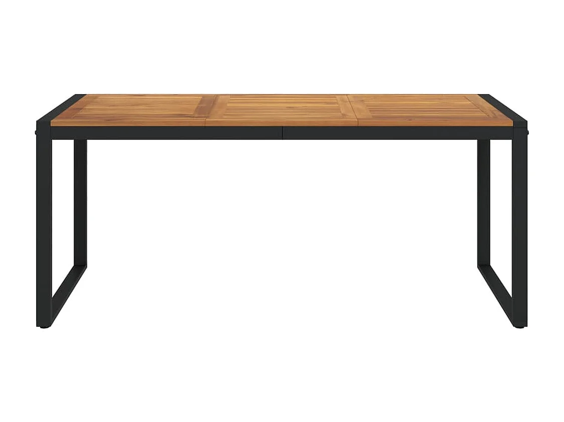 Table de jardin et pied en forme de U 180x90x75 bois acacia